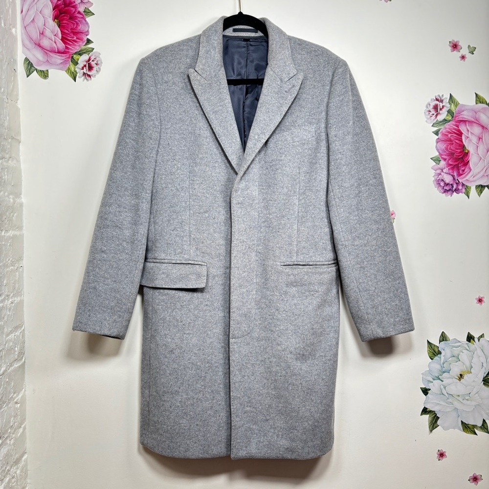 Men’s J.Crew Ludlow Topcoat in Italian Wool Cashmere Gray 38S